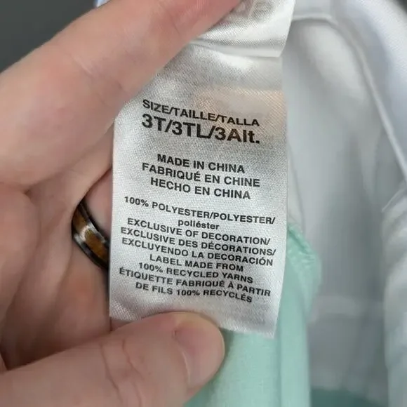 Adidas Mint Green & Black Colorblock Zip Up Reflective Sleeve Jacket Size 3T - Picture 6 of 8